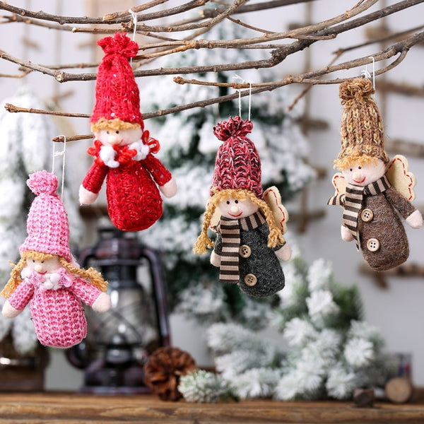 Cute Angel Doll Christmas Pendant Drop Ornaments Xmas Tree Decorations for Home Ornaments Christmas Gift for Kids